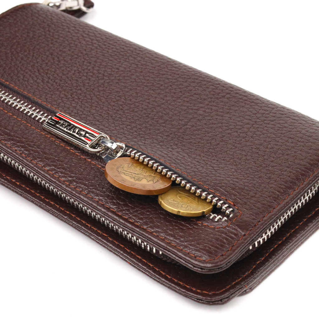 Портмоне Canpellini З натуральної шкіри Коричневе (21537) - зображення 8