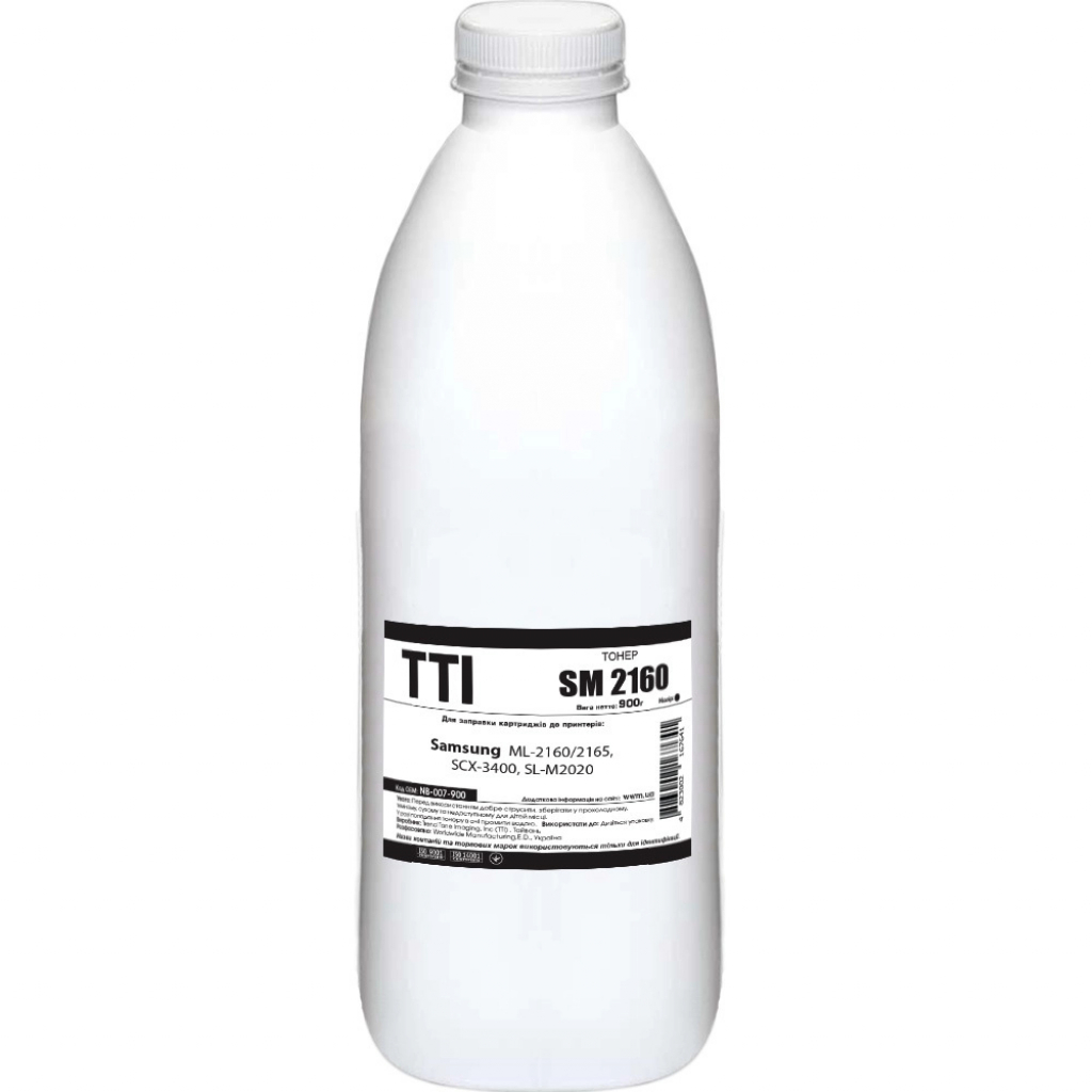 Тонер TTI Samsung ML-2160/2165, SCX-3400, SL-M2020, 900г Black (NB-007-900) - изображение 1