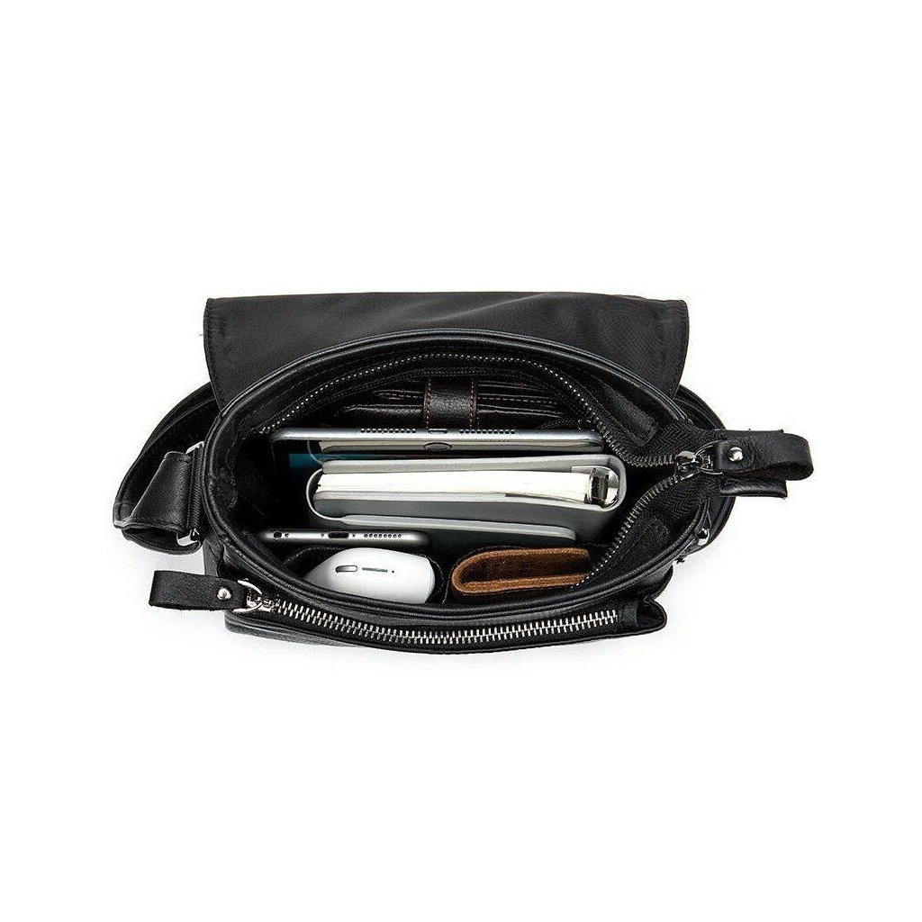 Сумка Vintage Шкіряна Чорна (20015) - зображення 10