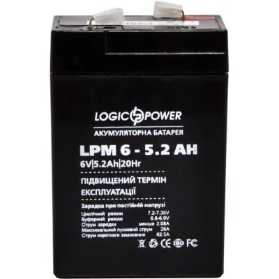 Батарея до ДБЖ LogicPower LPM 6В 5.2 Ah (4158) - зображення 1