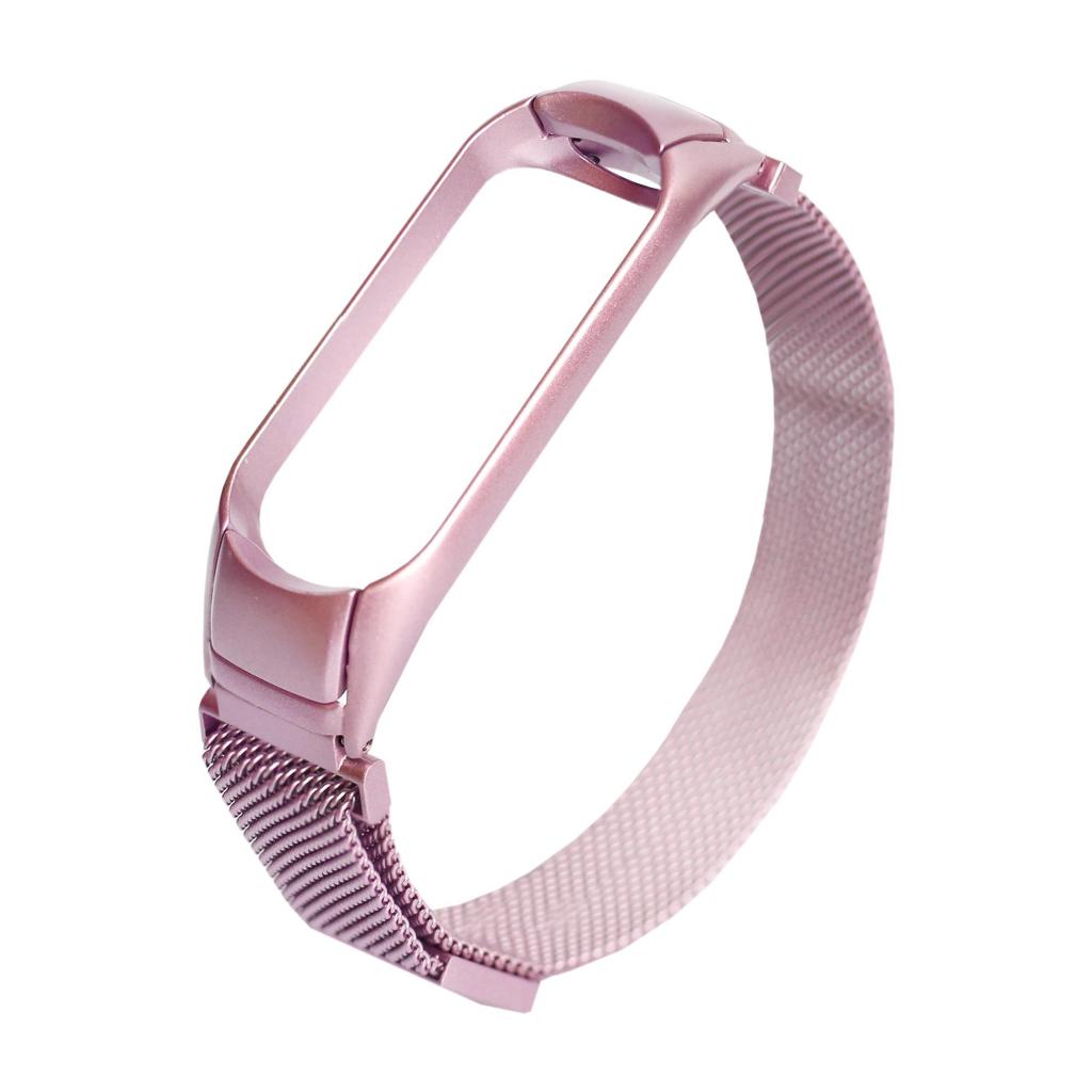 Ремінець до фітнес браслета XoKo Milanese Magnetic для Xiaomi Mi Band 3/4 Pink (XK-XM-NI-PNK) - изображение 1
