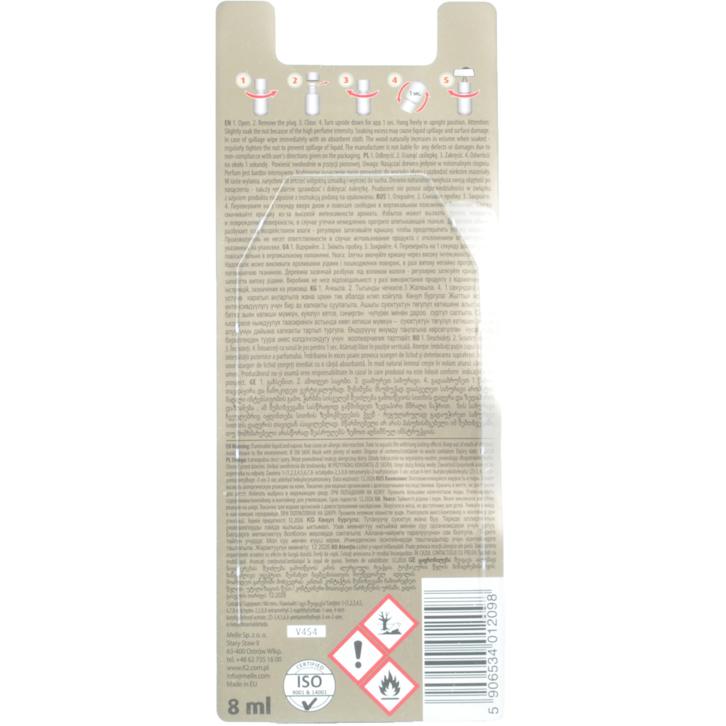 Ароматизатор для автомобіля K2 VINCI VENTO OCEAN 8ML (V454) - зображення 4