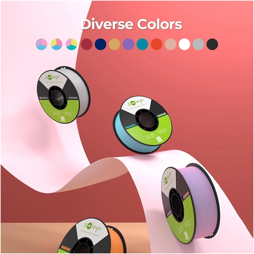 Пластик для 3D-принтера Creality Soleyin matte 1кг, 1.75мм, gray (3301010517) - зображення 3