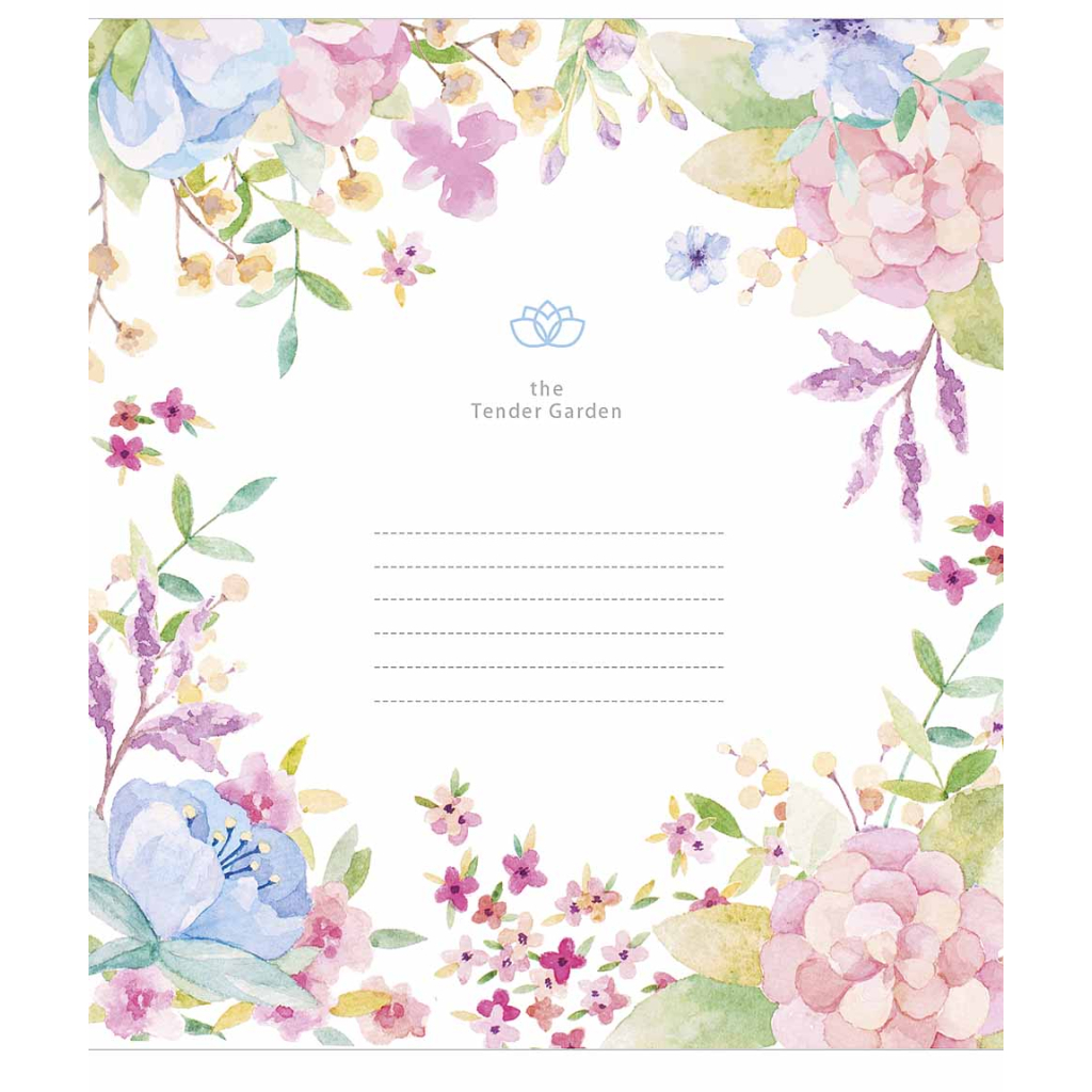 Зошит Школярик Tender Garden 12 аркушів лінія (012-3378L) - зображення 4