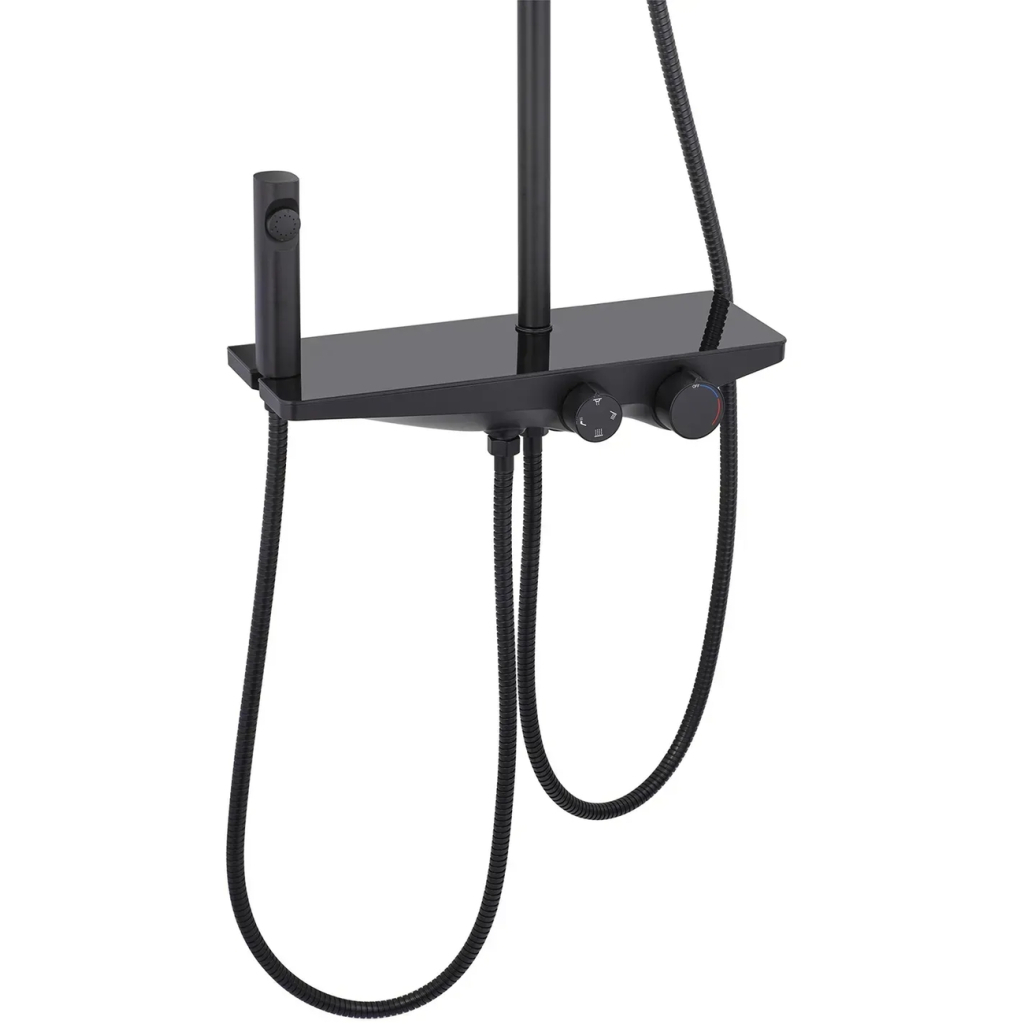 Душовий гарнітур Kroner Armada-SCH066 + змішувач Edelstahl Klassisch-SCH010 + трап лінійний Harz SCH60 Sektion Schwarz (CVS30169) - picture 5