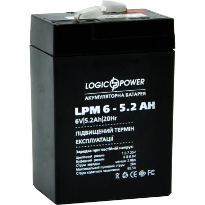 Батарея до ДБЖ LogicPower LPM 6В 5.2 Ah (4158) - зображення 2