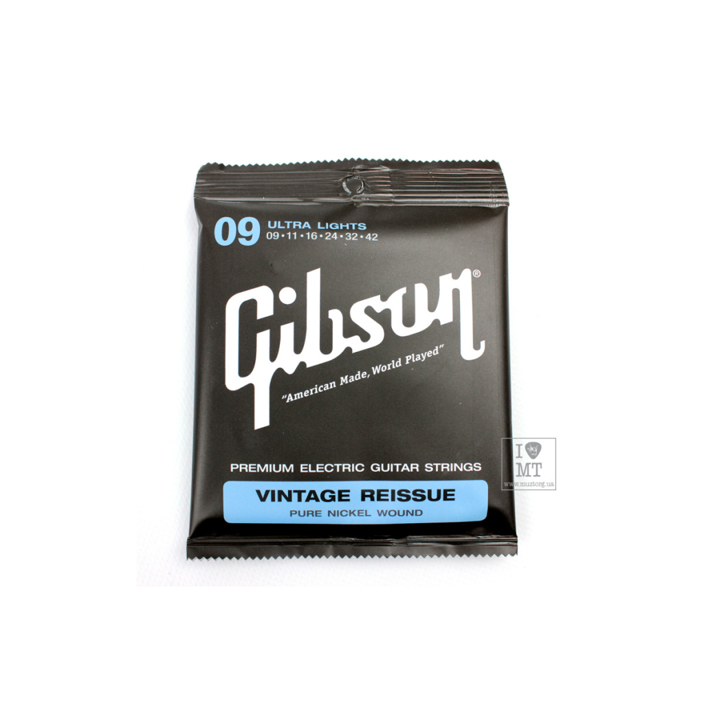 Струни для гітари Gibson SEG-VR9 Vintage Reissue Pure Nickel Wound (09-42) (A001560) - зображення 1