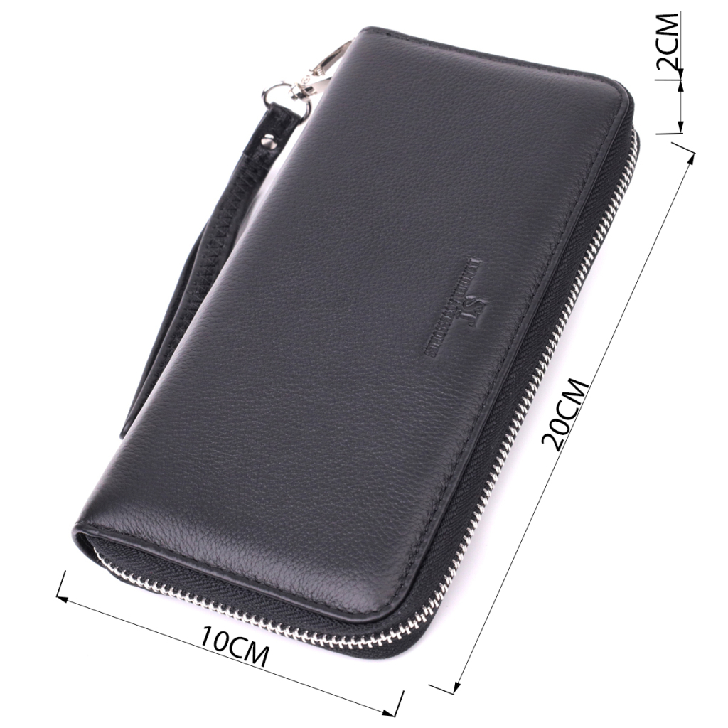 Гаманець ST Leather З натуральної шкіри Чорний (22559) - зображення 3