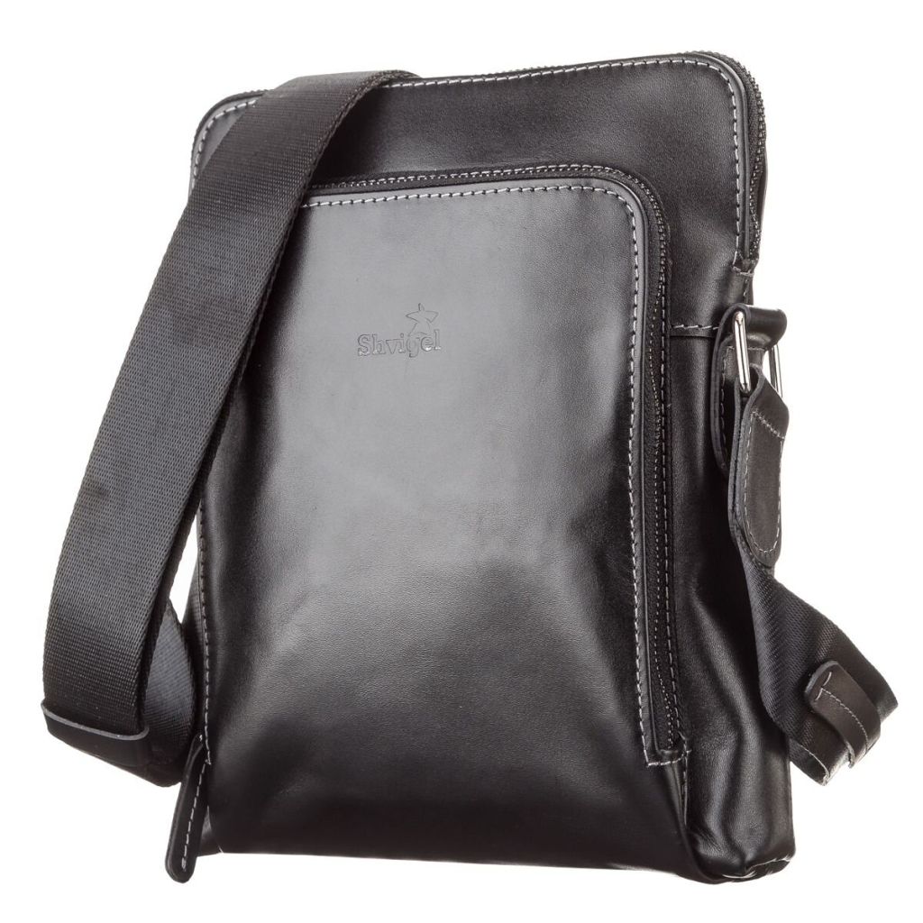Сумка Shvigel Шкіряна Чорна (11101) - зображення 1