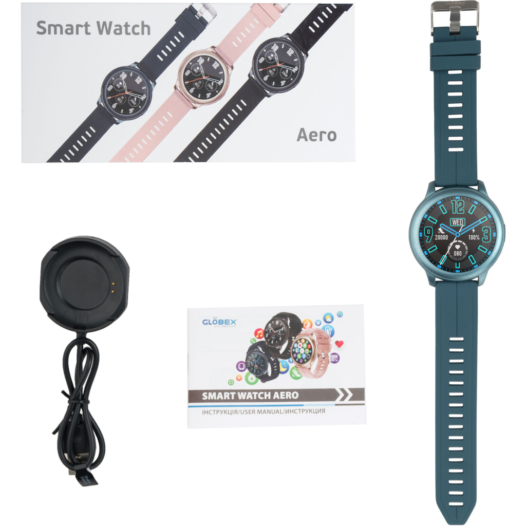 Смарт-годинник Globex Smart Watch Aero Blue - зображення 5