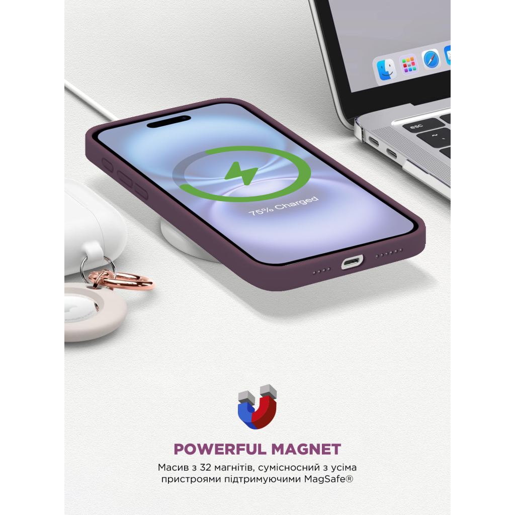 Чохол до мобільного телефона Armorstandart ICON2 MagSafe Apple iPhone 16 Plum (ARM81312) - зображення 9
