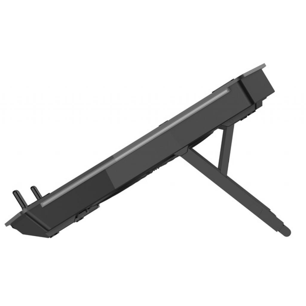 Підставка до ноутбука Omega Laptop Cooling Pad 2 Fans Black [45425] (OMNCP2FB) - зображення 4