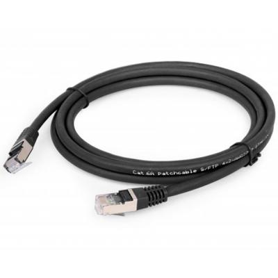 Патч-корд 0.25м S/FTP Cat 6A CU LSZH black Cablexpert (PP6A-LSZHCU-BK-0.25M) - зображення 2
