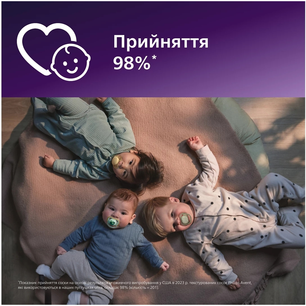 Пустушка Philips AVENT Ultra Air 0-6 місяців 2 шт жовто-рожева (SCF080/24) - изображение 5