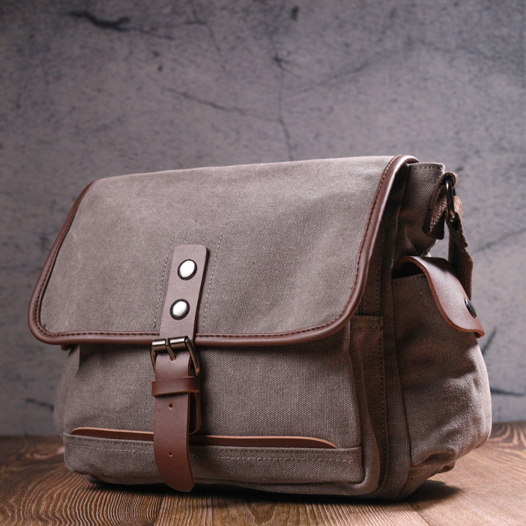 Сумка Vintage Чоловіча з текстилю Сіра (21248) - зображення 10