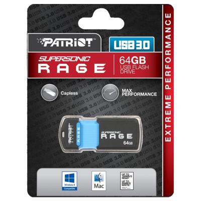 USB флеш накопичувач Patriot 64GB Supersonic RAGE USB 3.0 (PEF64GSRUSB) - изображение 7