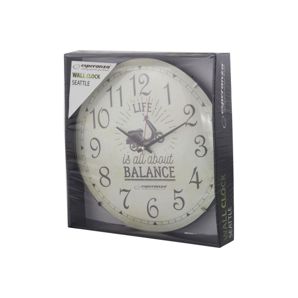 Настінний годинник Esperanza Wall Clock San Seattle 30 см (EHC018S) - зображення 2