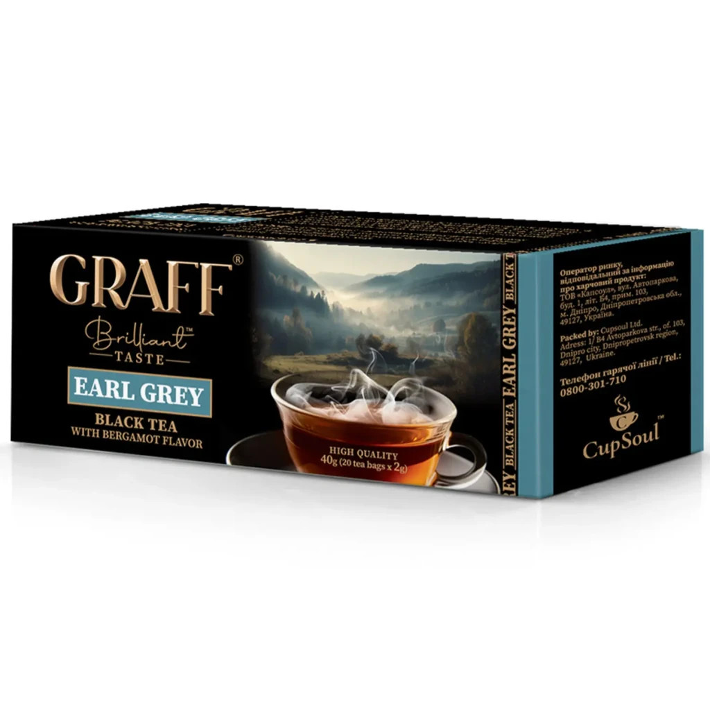 Чай Graff Earl Grey з бергамотом 25х2 г (4820279610078) - изображение 2