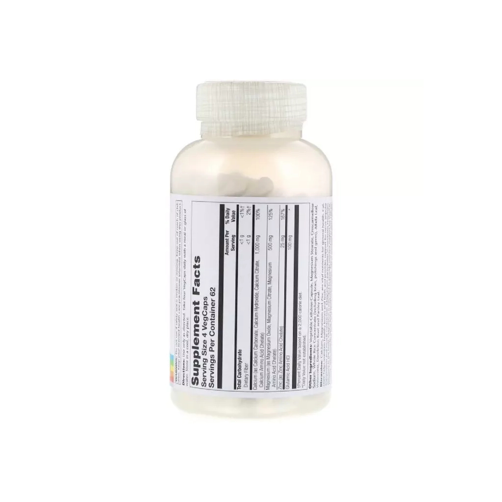 Мінерали Solaray Кальцій Магній Цинк, Calcium Magnesium Zinc, 250 капсул (SOR-04561) - зображення 2