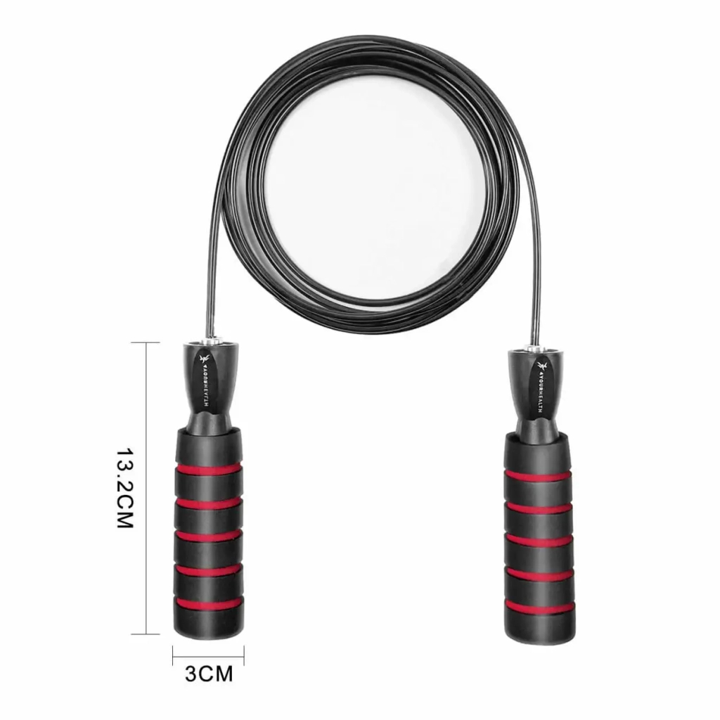 Скакалка 4yourhealth Premium Jump Rope 2471 швидкісна 2.5м Чорно-червона (4YH_2471_Bl/Red) - зображення 7