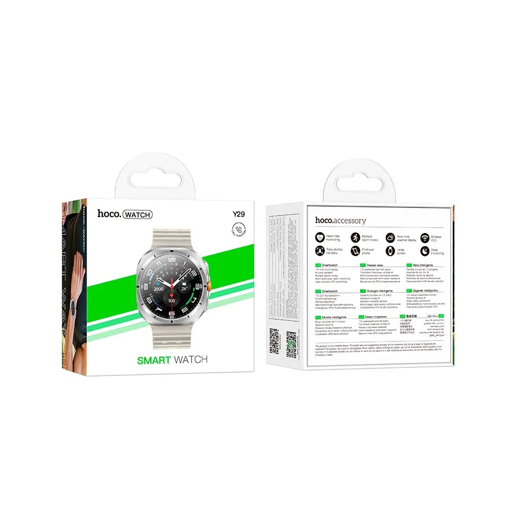 Смарт-годинник HOCO Y29 Smart sports watch (call version) Silver (6942007648523) - зображення 3