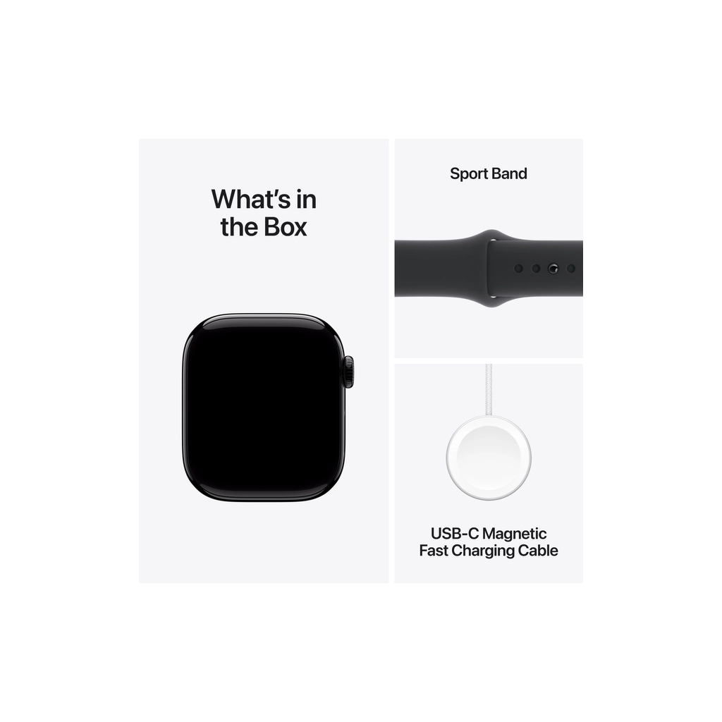 Смарт-годинник Apple Watch Series 10 GPS 42mm Jet Black Aluminium Case with Black Sport Band - M/L (MWWF3QH/A) - изображение 9