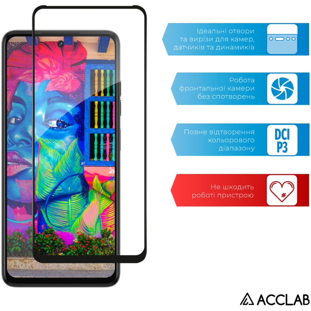 Скло захисне ACCLAB Full Glue Tecno Spark 20 Black (1283126588976) - зображення 5