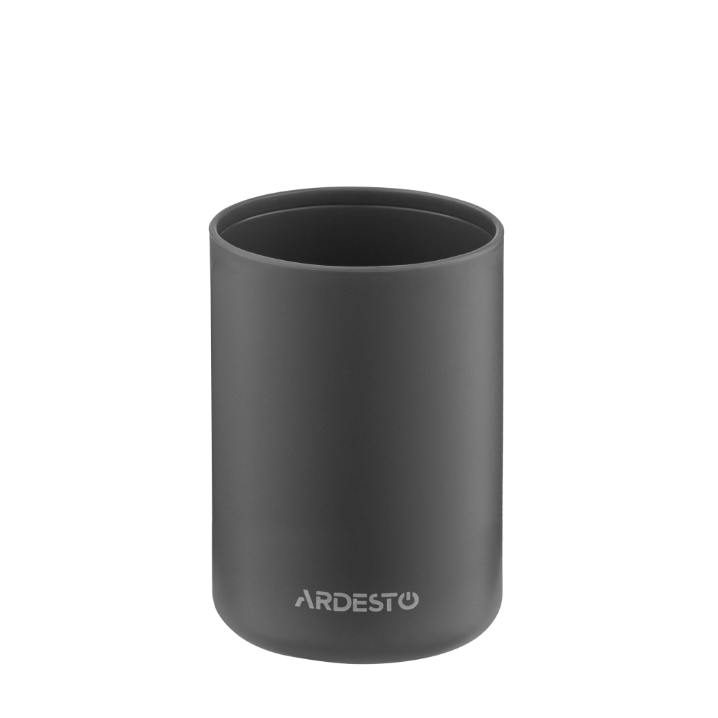 Набір для ванної кімнати Ardesto Minimalism 3 предмети Темно-сірий 360 мл (ARHB3110GB) - изображение 3