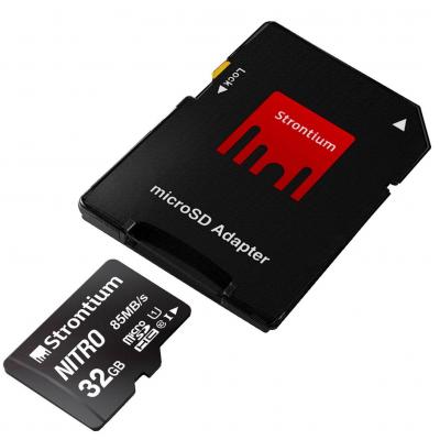 Карта пам'яті Strontium Flash 32GB microSDHC class 10 UHS-1 NITRO (SRN32GTFU1QA) - зображення 2