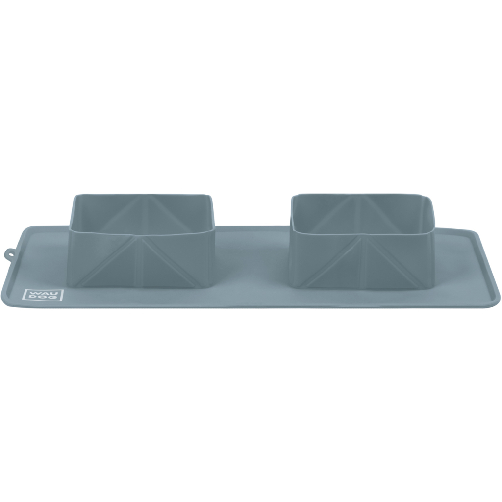 Посуд для собак WAUDOG Silicone Миска складана 385х230х50 мм сіра (508011) - зображення 2