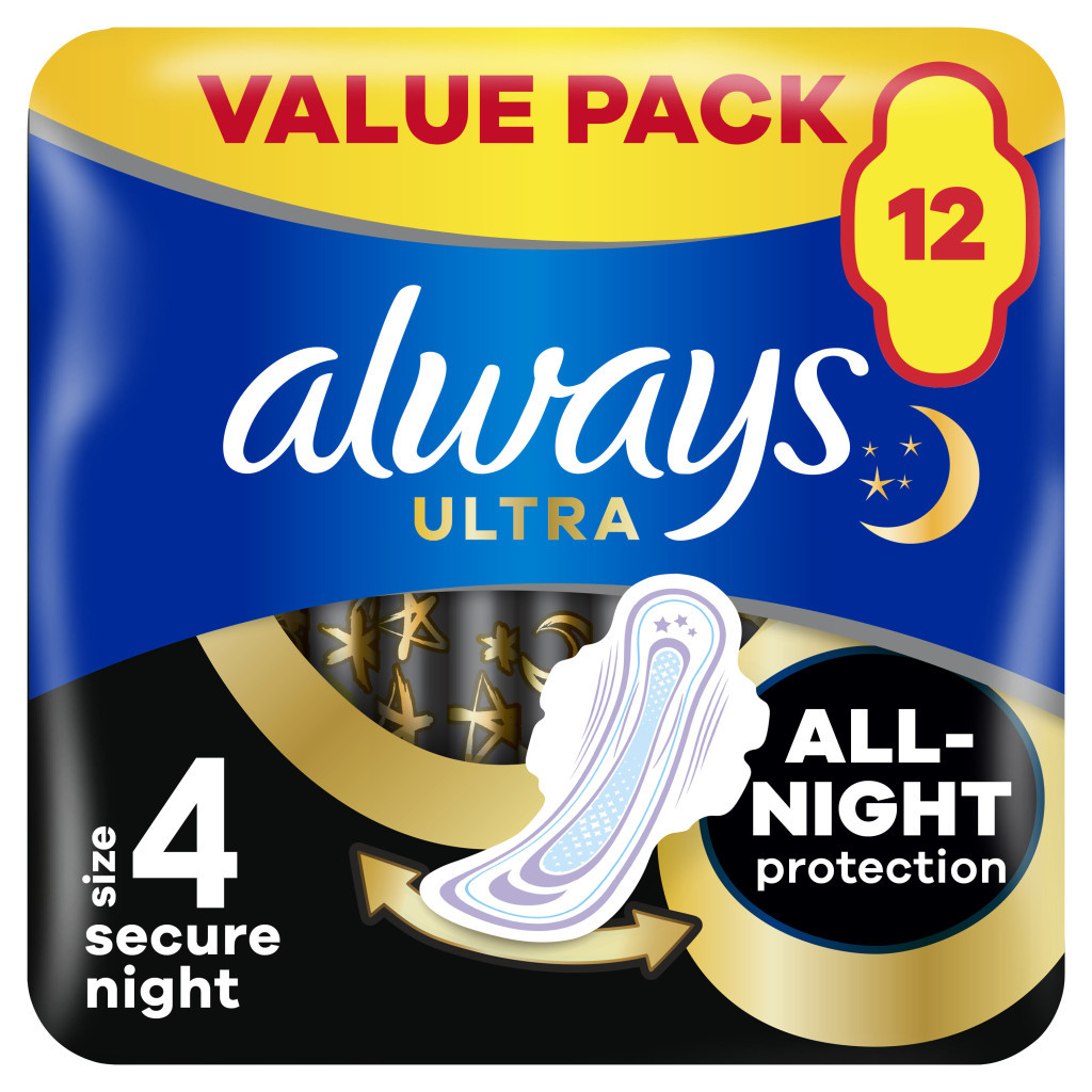Гігієнічні прокладки Always Ultra Secure Night (Розмір 4) 12 шт. (4015400612469) - изображение 1