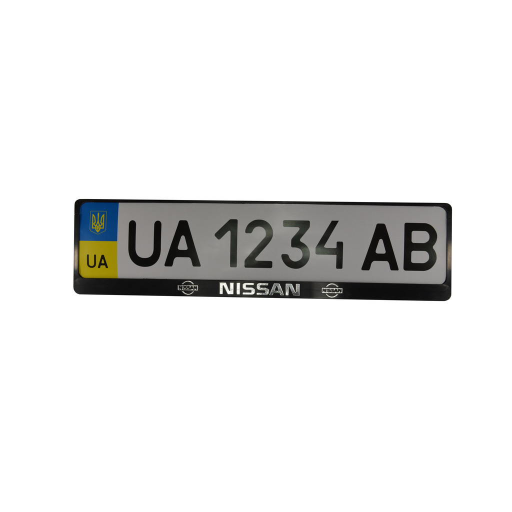 Рамка номерного знака CarLife пластик з об'ємними літерами NISSAN (2штт) (24-013) - зображення 1