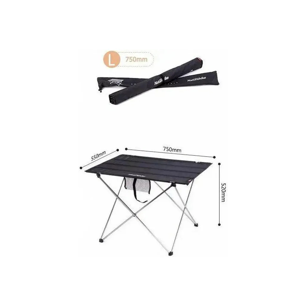 Туристичний стіл Naturehike NH20JJ020 L Aluminium Black (6927595763421) - зображення 3