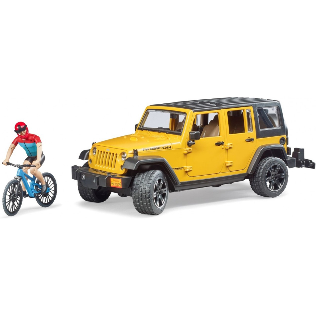 Спецтехніка Bruder Джип Jeep Rubicon з фігуркою велосипедиста на спортивному мо (02543) - зображення 2