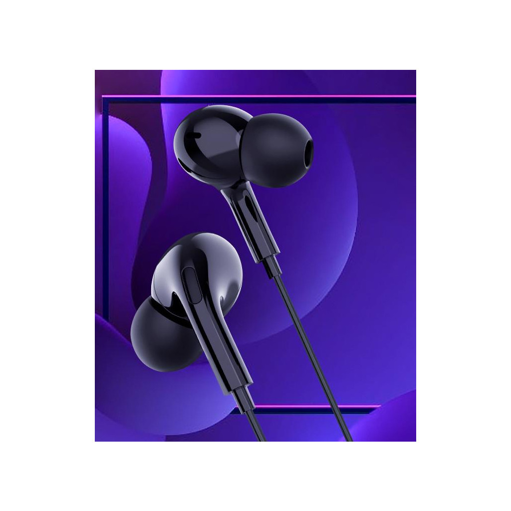Навушники Denmen HF DR06 3.5mm 1.2 м Black (DE-DR06-BK) - зображення 3