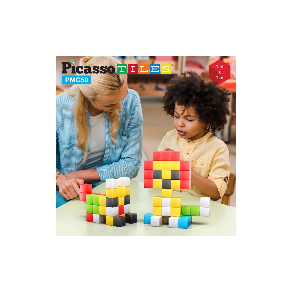 Конструктор Picasso магнітний Tiles Building Cubes 50 деталей (817338023645) - зображення 8