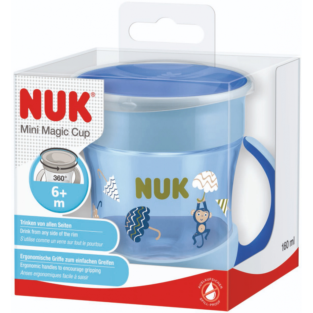Поїльник-непроливайка Nuk Evolution Mini Magic 160 мл Синій (3952385) - зображення 2
