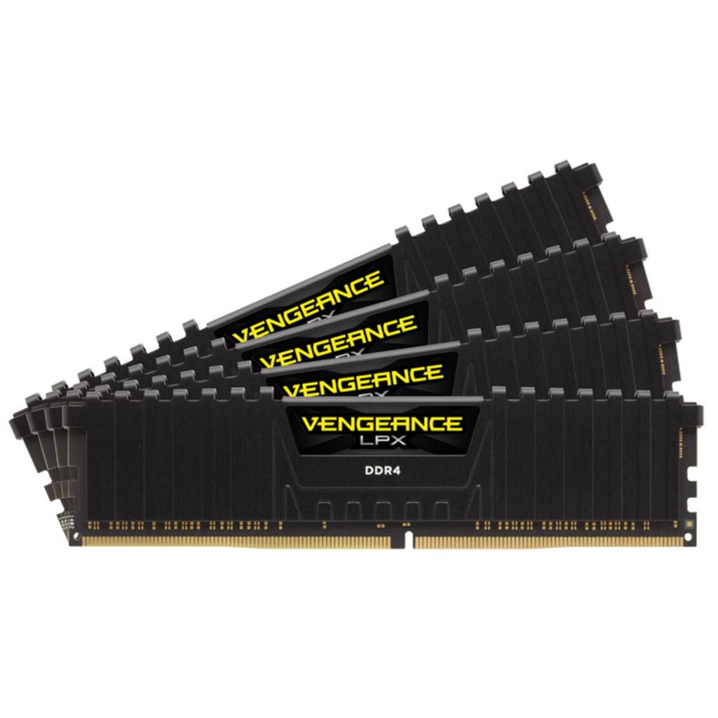 Модуль пам'яті для комп'ютера DDR4 32GB (4x8GB) 3600 MHz Vengeance LPX Black Corsair (CMK32GX4M4D3600C18) - зображення 2