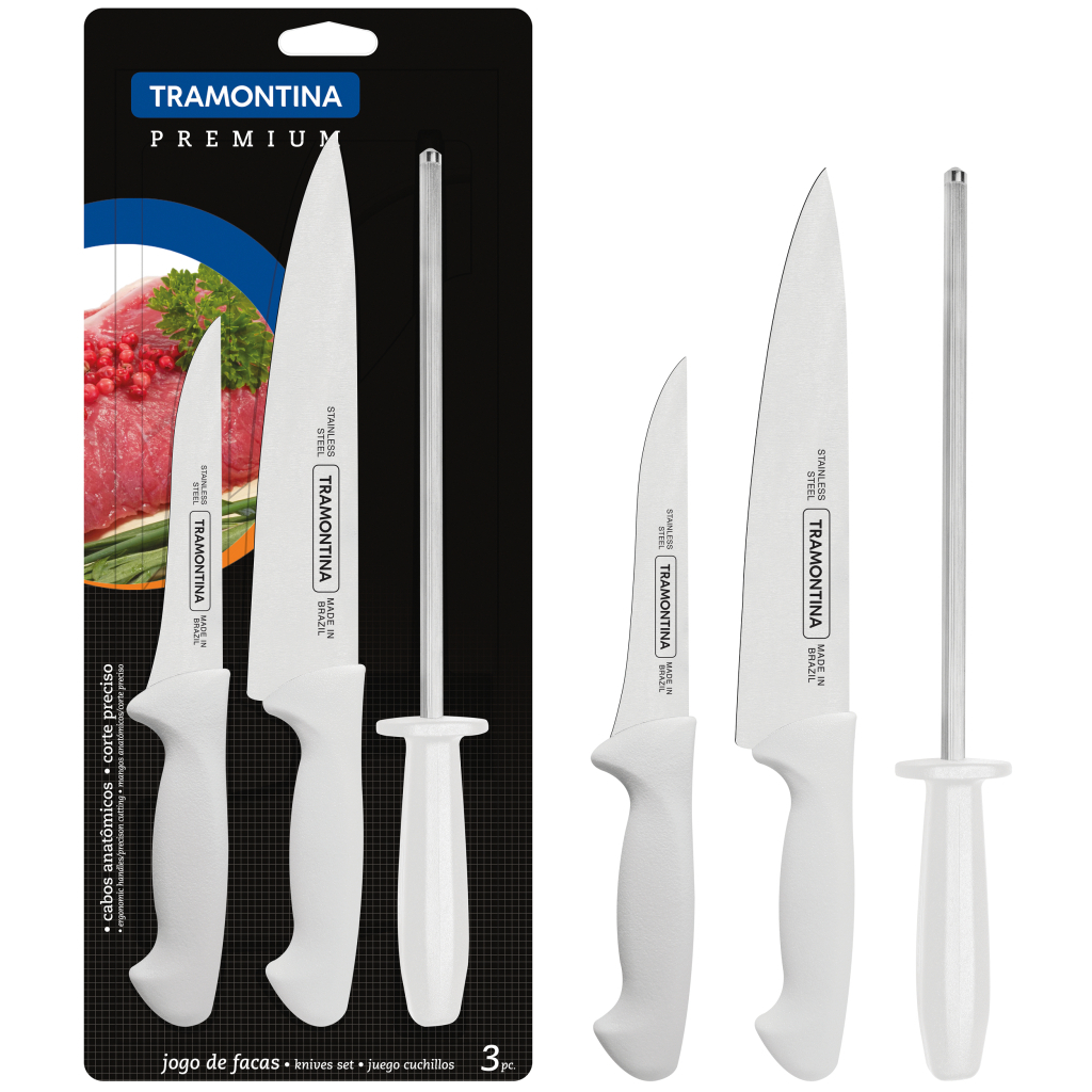 Набір ножів Tramontina Premium +мусат 3 предмети (24499/812) - зображення 2