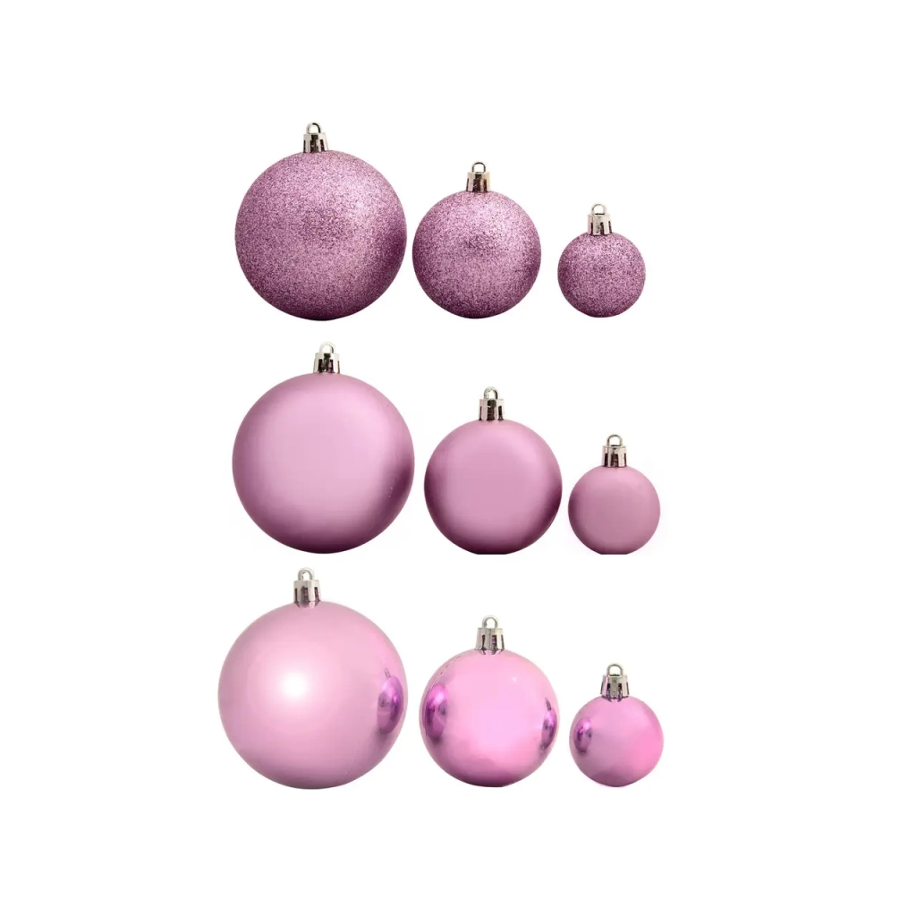 Ялинкова іграшка House Of Seasons H&S 46 шт 8 см 6 см 4 см Бузковий (8720362102090) - зображення 1