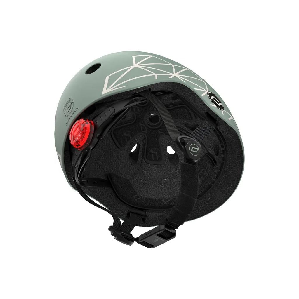 Шолом Scoot&Ride 45-51см , зелений, з ліхтариком (SR-181206-GREENLINES) - зображення 7