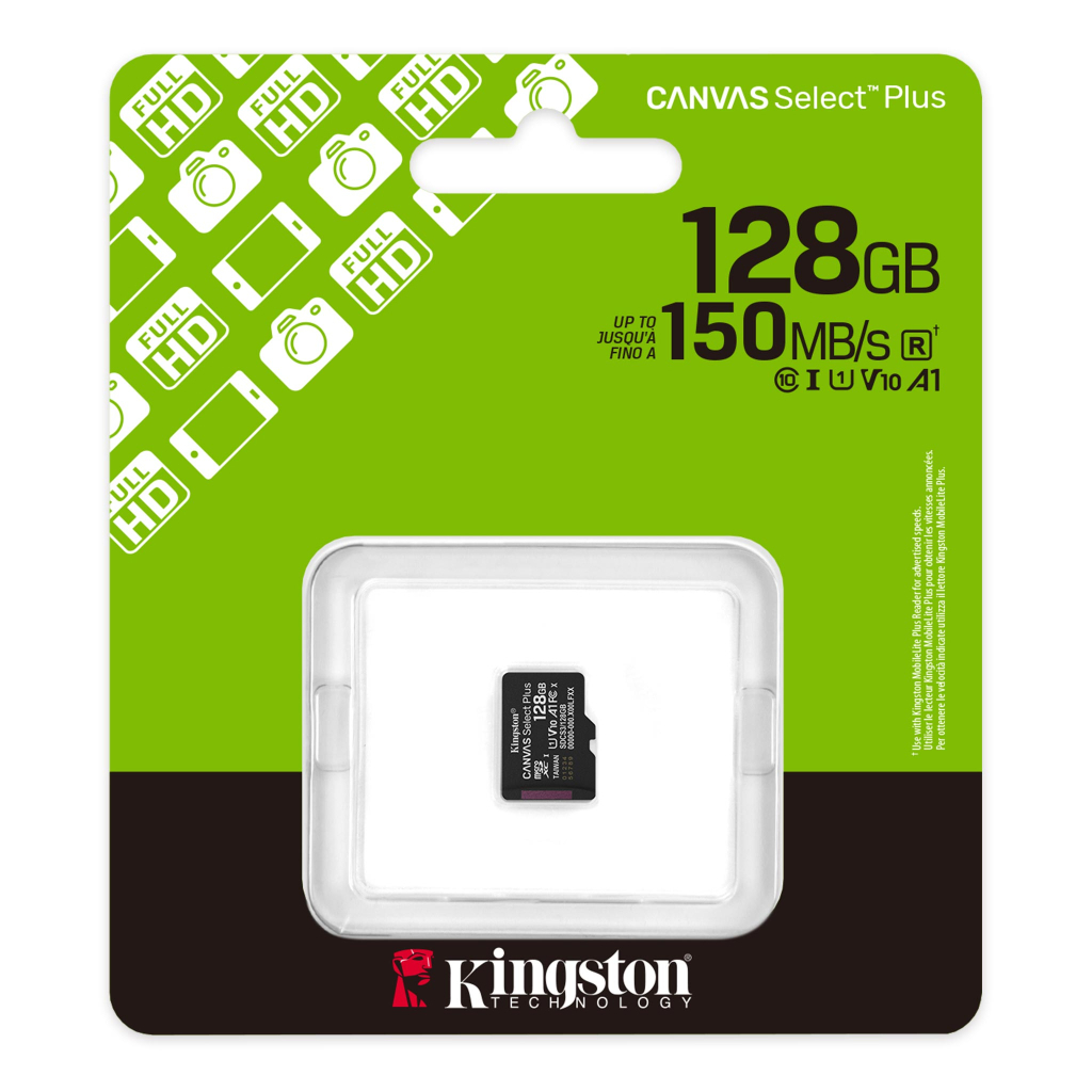 Карта пам'яті Kingston 128GB microSDXC class 10 UHS-I V10 A1 Canvas Select Plus (SDCS3/128GBSP) - изображение 3