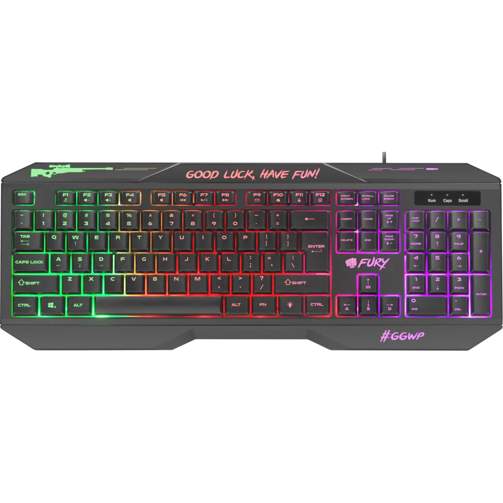 Клавіатура Fury Hellfire 2 LED Backlight USB Black (NFU-1586) - зображення 1