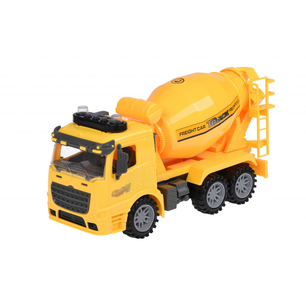 Спецтехніка Same Toy инерционная Truck Бетономешалка желтая со светом и звуком (98-612AUt-2) - зображення 1