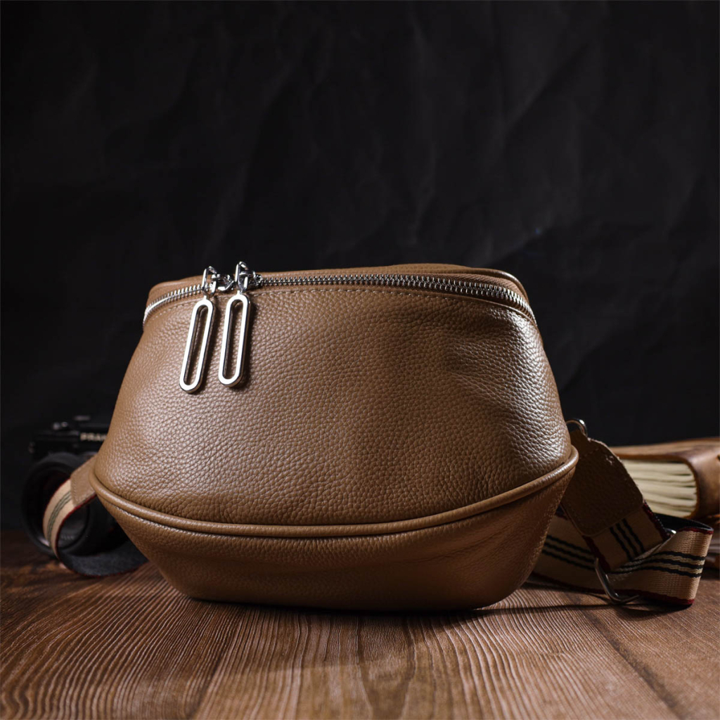 Сумка Vintage Жіноча через плече з натуральної шкіри Бежева (22111) - зображення 8