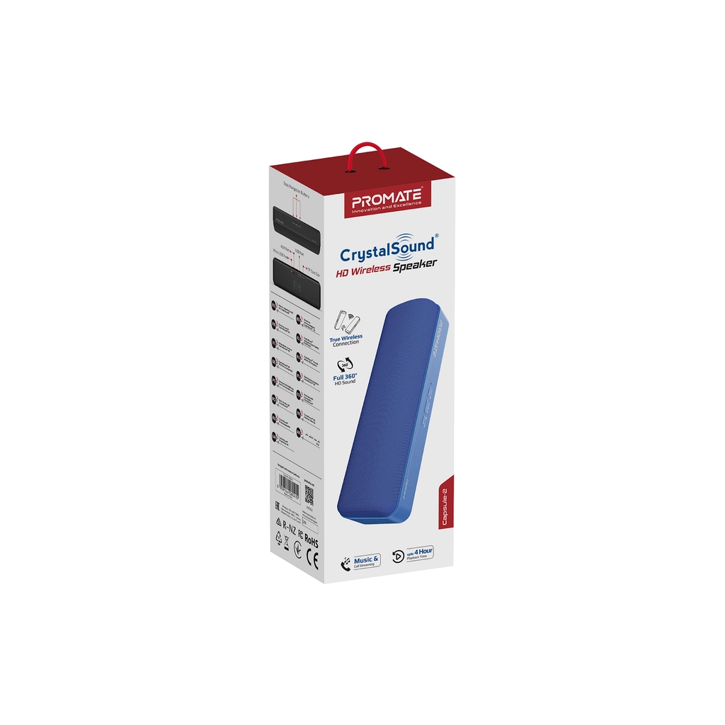 Акустична система Promate Capsule-2 Blue (capsule-2.blue) - зображення 2