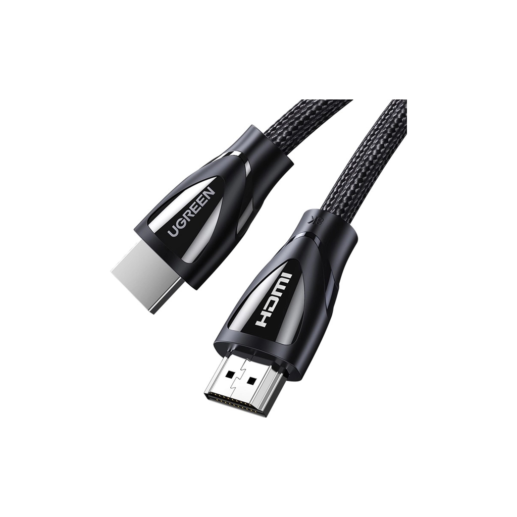 Кабель мультимедійний HDMI M to HDMI M 2.0m braided HD140 black UGREEN (80403) - зображення 1
