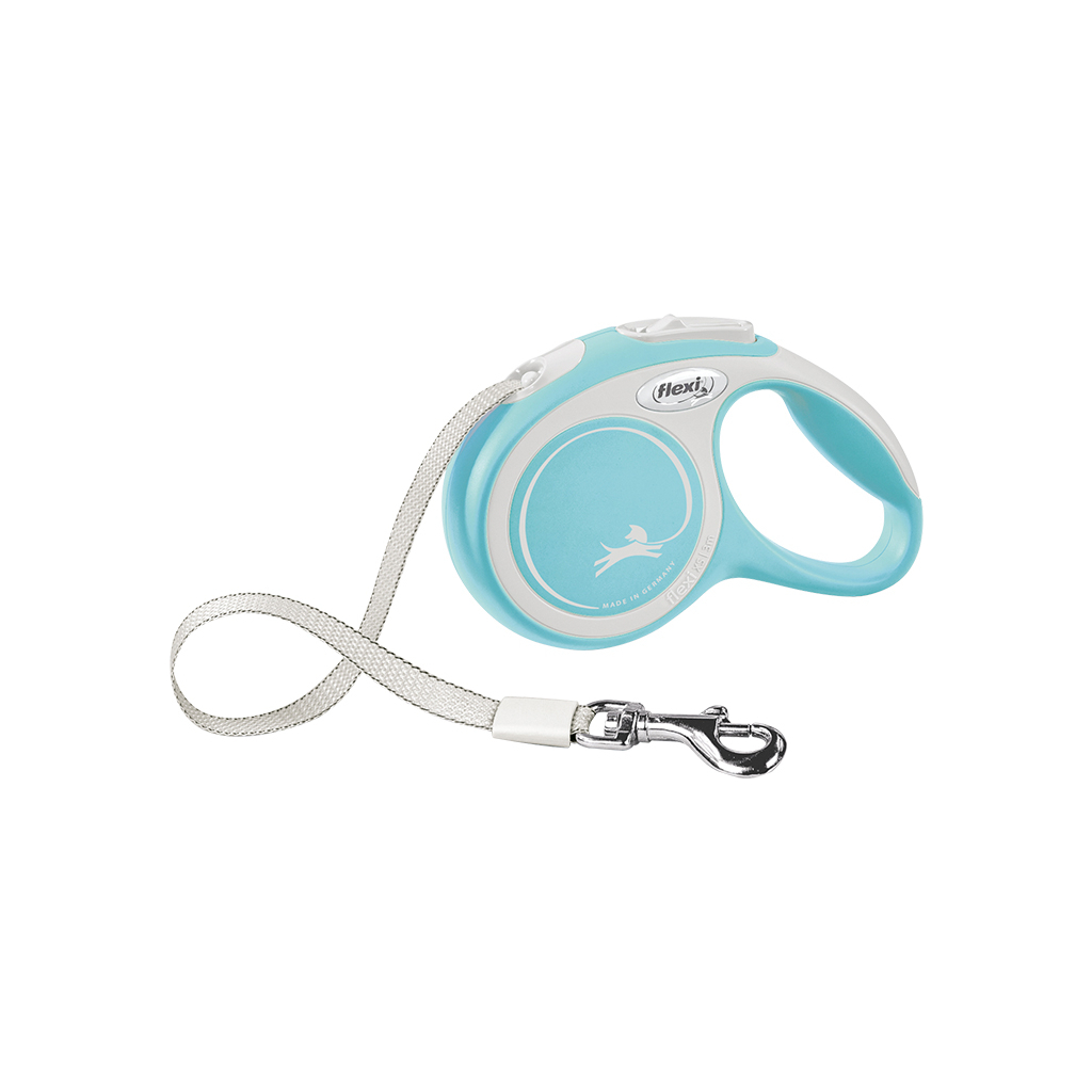 Повідець для собак Flexi New Comfort XS стрічка 3 м (блакитний) (4000498043417) - зображення 1