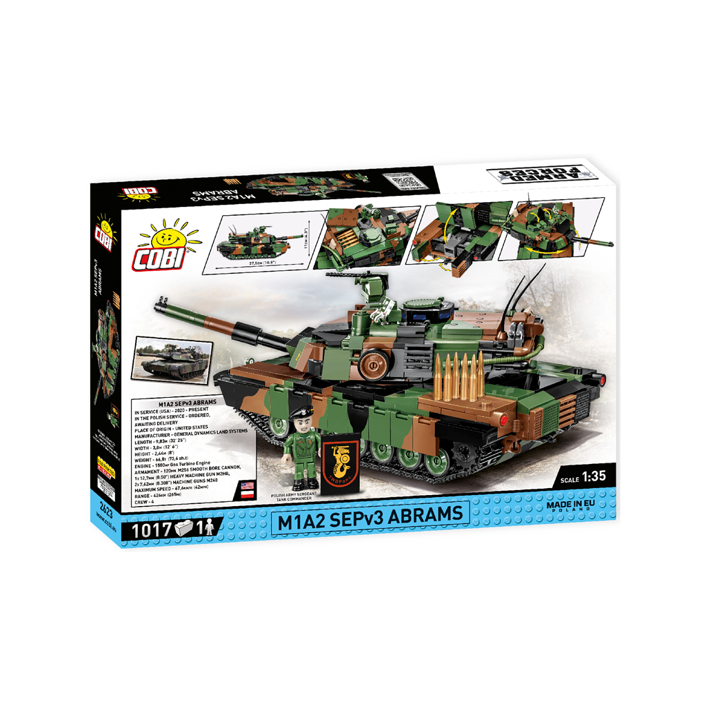 Конструктор Cobi Танк M1A2 SEP v3 Абрамс, 1017 деталей (COBI-2623) - зображення 9