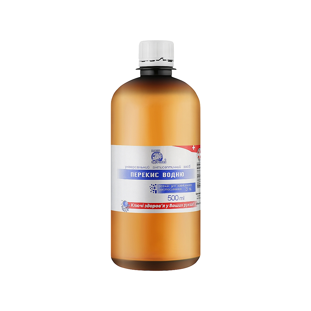 Антисептик для рук Ключі здоров'я Перекис водню 3 500 мл - изображение 1